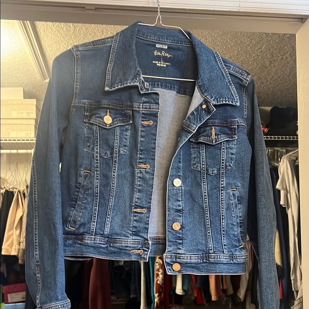 Lilly Pulitzer Dark Blue Jean Jacket